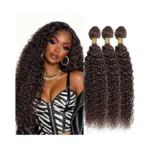 Dark Brown Human Hair Bundles Color 4 Jerry Curly 8