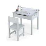 Honey Joy Kids Table And Chair Set, Wooden Lift-top Desk