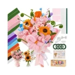 800 Pcs Pipe Cleaner Flower Kit, 12 Colors Chenille Stems