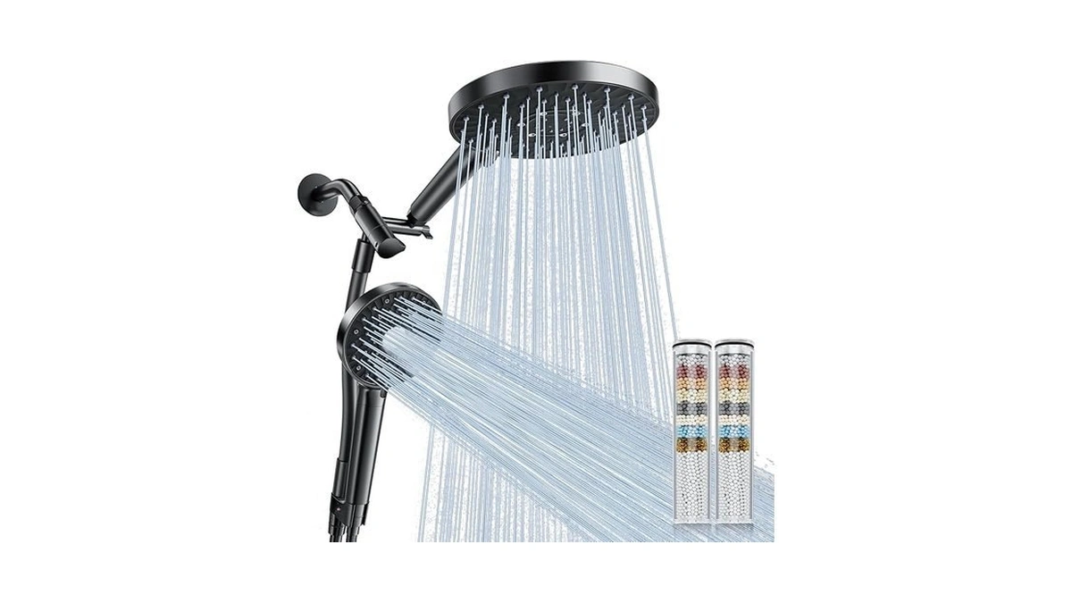 Magichome Rain/rainfall Shower Head Filtered Handheld Combo With Large Arm,