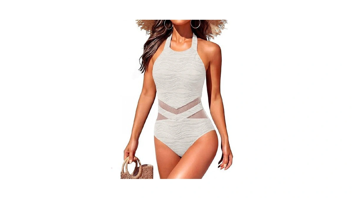 Women’s Tummy Control One Piece Swimsuit 2026- Mesh Push Up