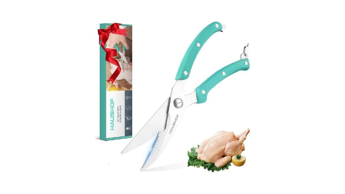 Haushof Kitchen Shears For Food, Heavy Duty Poultry Shears, Stainless