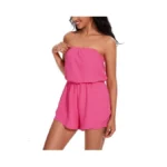 Syneelife Short Rompers For Women Strapless Dressy Romper Coverups Beachwear