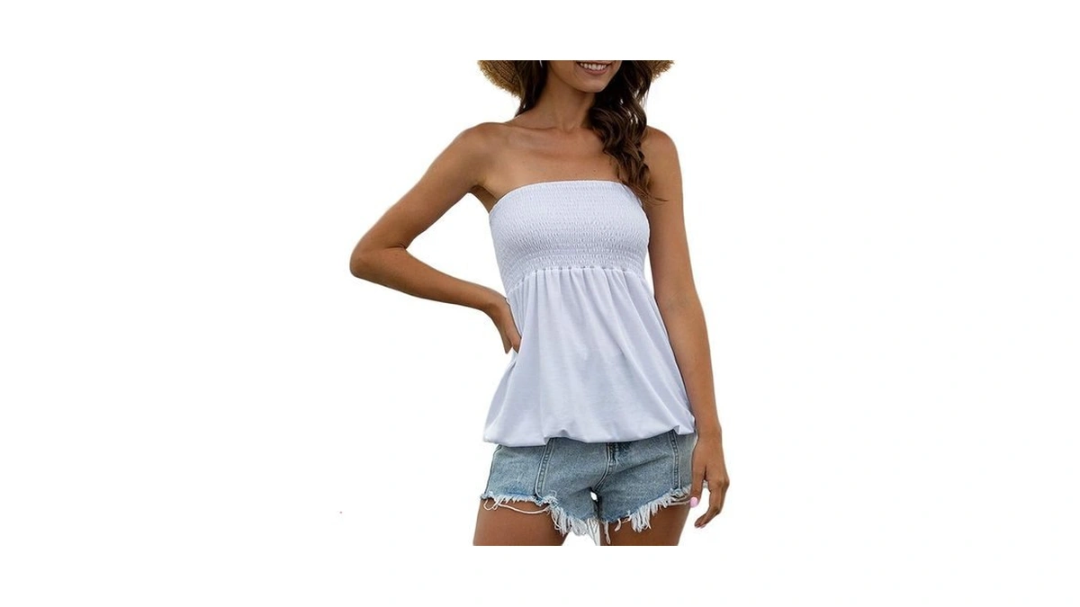 Sumtory Womens Strapless Tops Summer Off Shoulder Sexy Tank Tube