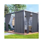 Laseniewa 2 Panels Outdoor Sheer Curtains For Patio, Gray Privacy