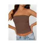 Matunana Women's Tube Top - Strapless Crop Bandeau Tops Basic