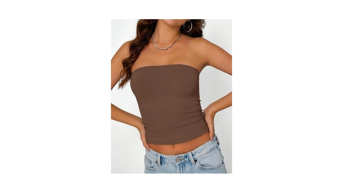 Matunana Women's Tube Top - Strapless Crop Bandeau Tops Basic
