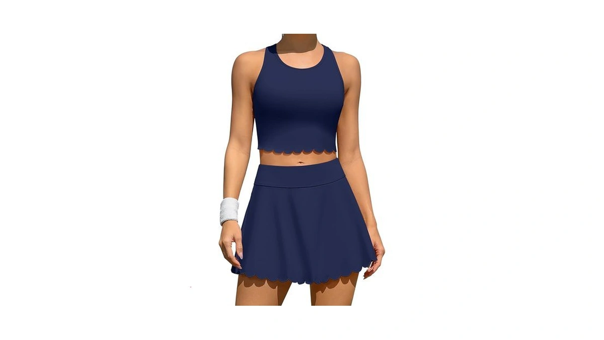 Attraco Tennis Sets For Women Outfit Sleeveless Workout Golf Skirt