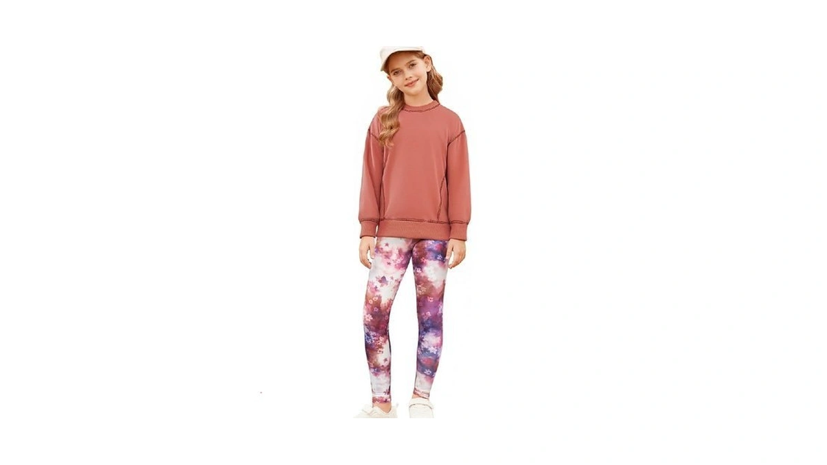 Grace Karin Girls Fall Clothes Size 7 Fashion Sweatshirt Leggings