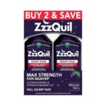 Zzzquil Liquid, Max Strength Pain Reliever, Nighttime Sleep Aid Liquid,