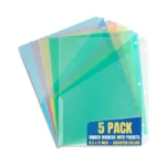 1intheoffice Plastic Binder Dividers, Binder Dividers With Pockets, Binder Pockets,