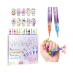 12 Colors 3d Nail Polish Art Pens Set,diy 0.5mm Tip