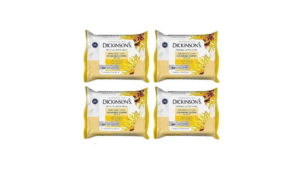 Dickinson's Original Witch Hazel Refreshingly Clean Cleansing Cloths With Aloe,