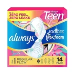 Always Radiant Teen Feminine Pads For Women, Size 1 Regular