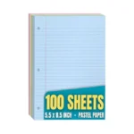 1intheoffice 5.5 X 8.5 Paper, Pastel, College Ruled Mini Binder
