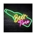 Kavaas Beer Time Beer Neon Sign 16.9" X 7.6", Neon
