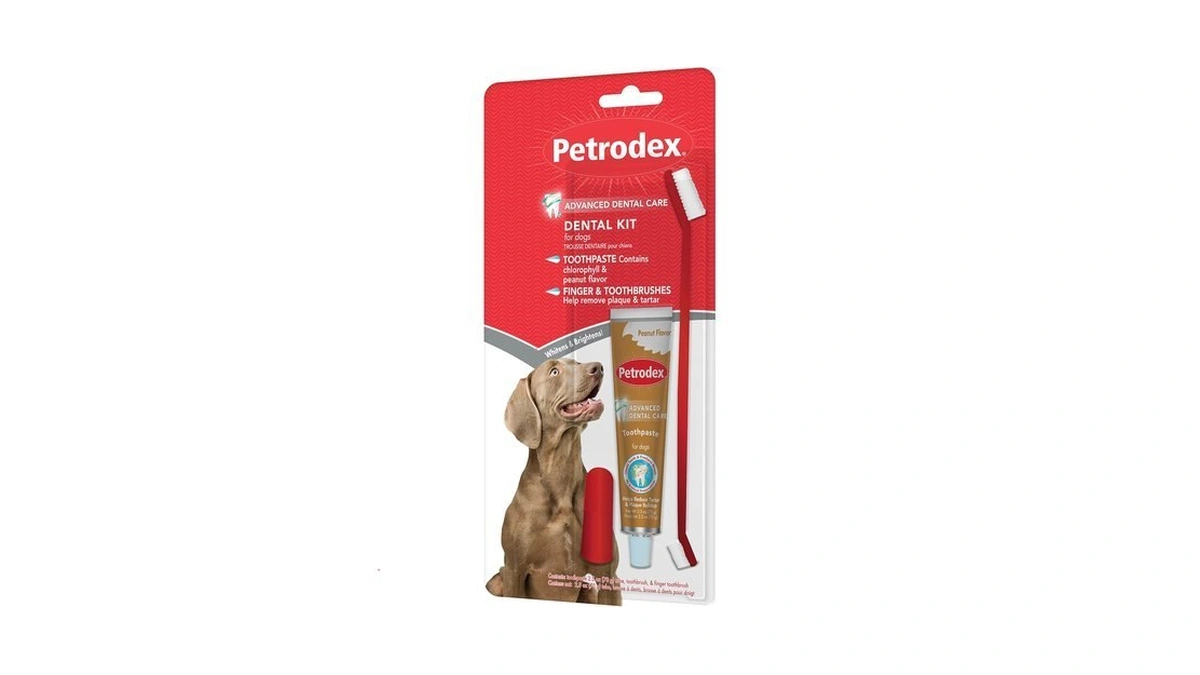 Petrodex Dental Care Kit For Dogs And Puppies, Cleans Teeth