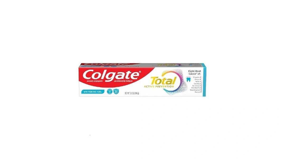 Colgate Total Active Prevention Whitening Gel Toothpaste, Whitening Fluoride Toothpaste,