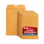 1intheoffice Manilla Envelopes 6x9, Mailing Envelopes, Brown Envelopes, Clasp Envelopes,