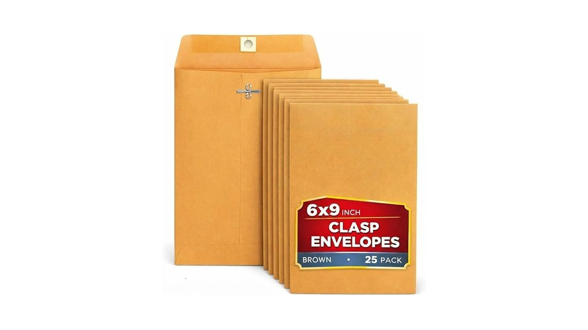 1intheoffice Manilla Envelopes 6x9, Mailing Envelopes, Brown Envelopes, Clasp Envelopes,