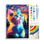 Quitedew Paint By Numbers Kit For Adults Framed,cat Paint By