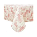 Fifty Feet 84x60 Inch Rectangle Tablecloth, Vinyl Tablecloth With Flannel