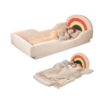 Toddler Bed With Mattress Included, Rainbow Toddler Floor Beds No
