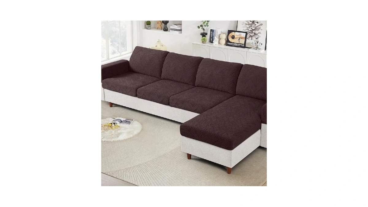 Ruaozz Couch Cushion Covers For Sectional Sofa Stretch Seat Cushion