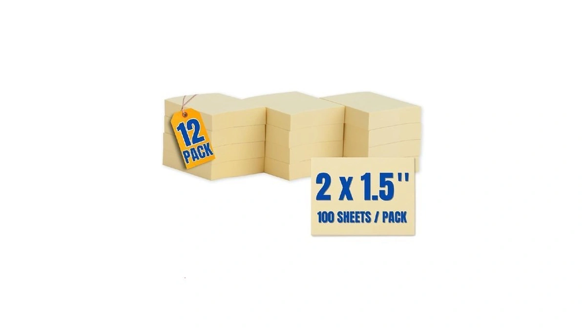 1intheoffice Small Sticky Notes 1.5 X 2, Self-stick Pad, Pop