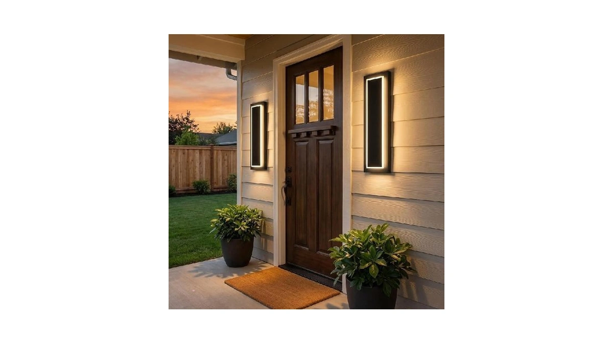 Picico 12" Modern Outdoor Wall Light, 4.33" Wide Covers Junction