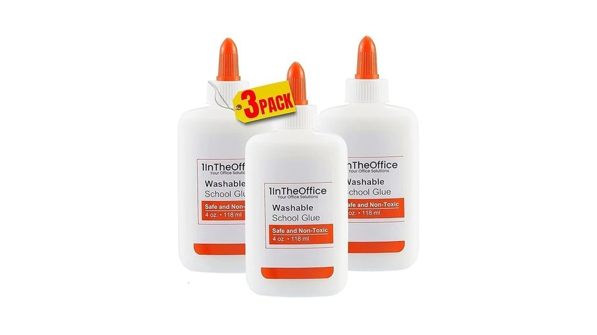 1intheoffice School Glue, White Glue, 4 Oz./ 118 Ml, Washable,