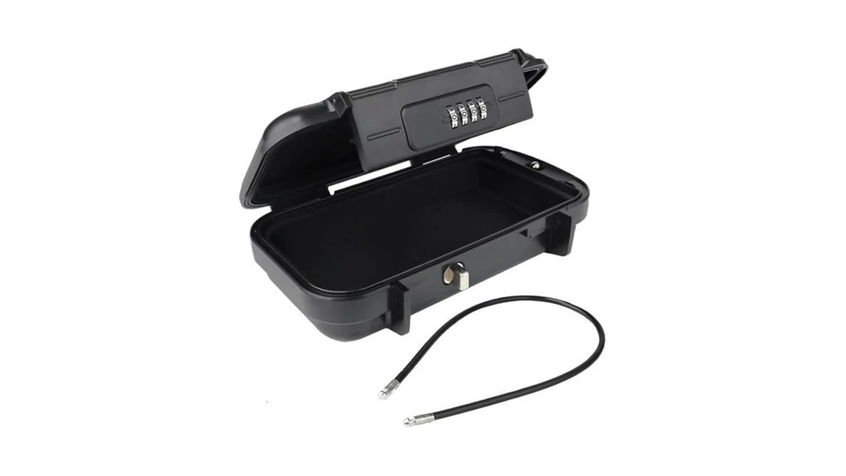 Portable Safe Box, Personal Lock Box, 4 Digit Combination Security