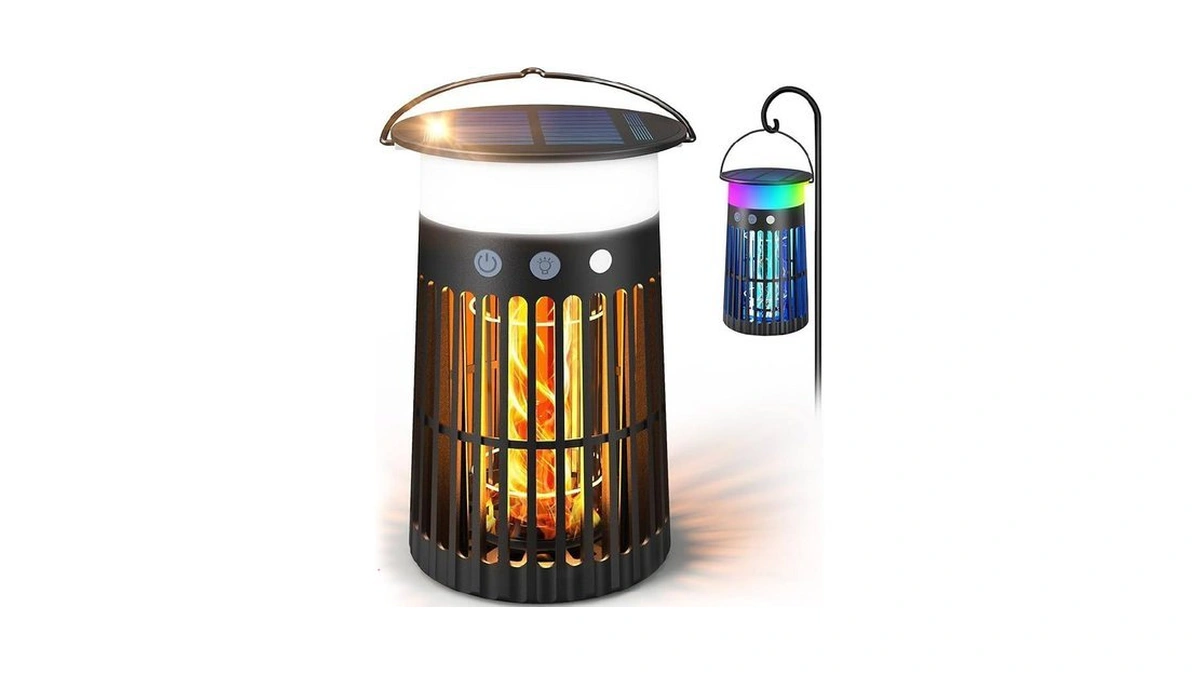 Solar Bug Zapper Outdoor, Portable Electric Mosquito Killer With Panel