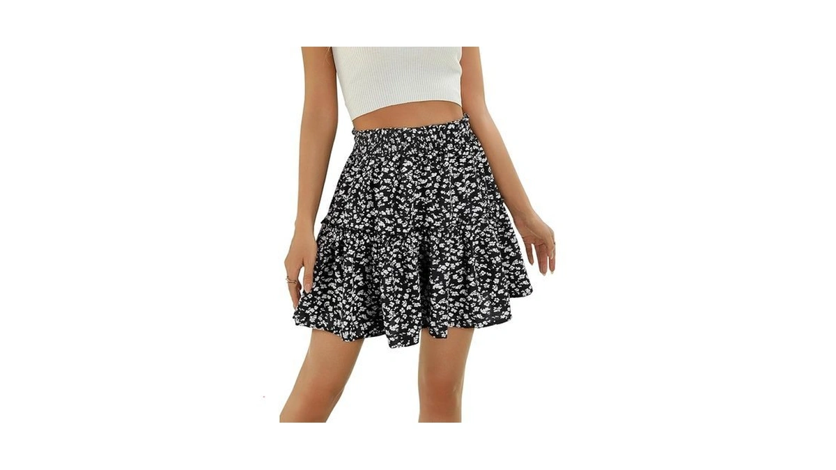 Berydress Skirts For Women Beach Vacation Clothes High Waist A