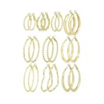 Gold Hoop Earrings For Women, Hypoallergenic Large Heart Hoops Earrings