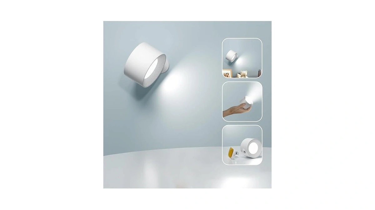 Deyagoo Led Wall Sconce, Wall Mounted Lamp With Rechargeable Battery