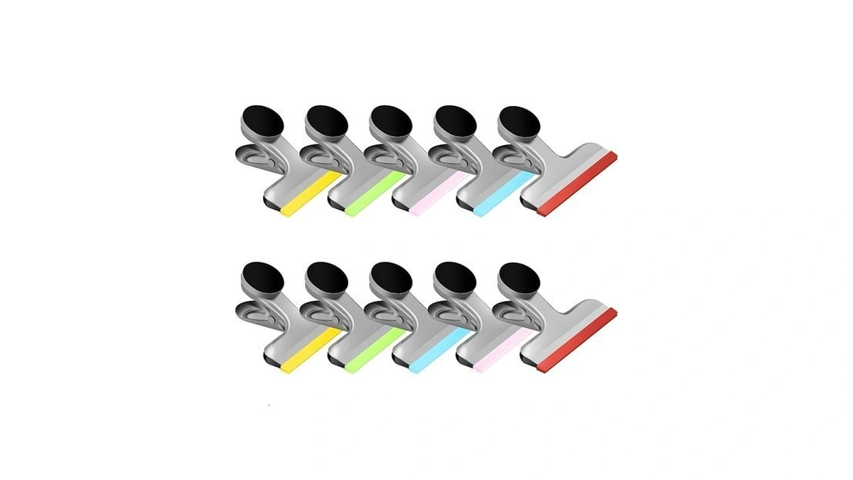 House Again 10 Pack Stainless Steel Magnetic Clips, Heavy Duty