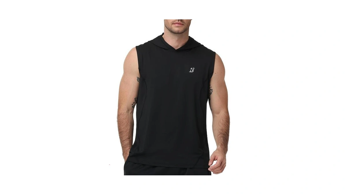 Roadbox Mens Workout Hooded Tank Tops,athletic Muscle Cut Off Sleeveless,summer