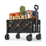 Aomia Collapsible Foldable Wagon With Wheels Heavy Duty Folding Wagons