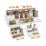 Invocoo Expandable Spice Rack Organizer For Cabinet - 3 Tier