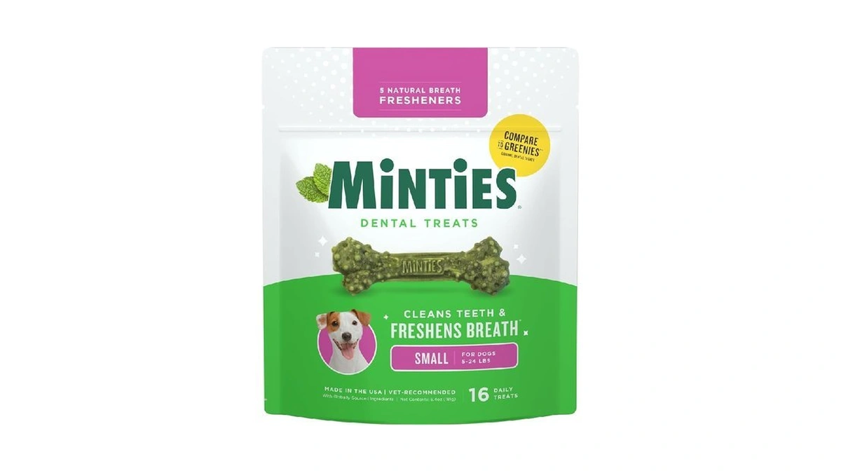 Minties Dog Dental Bone Treats, Tiny/small Dental Dog Treats, 5-25