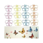 20 Pcs Metal Butterfly Shaped Paper Clips Set - Cute