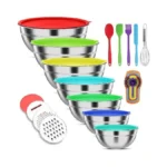 Envtek Mixing Bowls With Lids Set, 7 Pcs Stainless Steel
