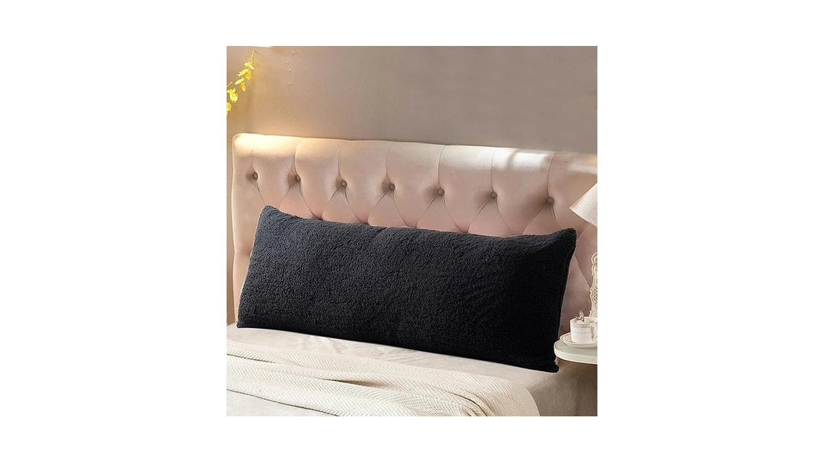 Reafort Sherpa Body Pillow Cover 21" X 54", Plush Fleece