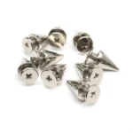 Rubyca 50 Sets 10mm Silver Color Bullet Cone Spike And