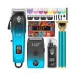 Hair Clippers For Men With Led Display, 4-piece Cordless Grooming
