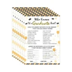Facraft 36pcs Who Knows Graduate Best Game Cards Class Of