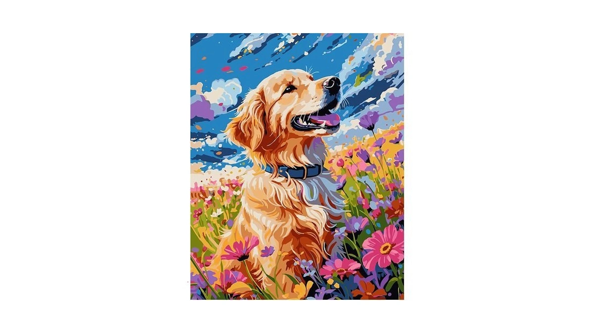 Quitedew Dog Paint By Numbers Kit For Adults,painting By Number,diy