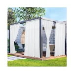 Laseniewa 2 Panels Outdoor Sheer Curtains For Patio, White Privacy