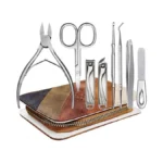 Sgnekoo 8-piece Manicure Set, Pu Leather Case, Professional Nail Clippers,